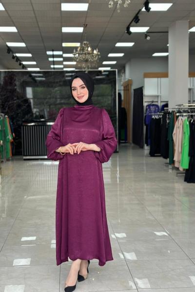 Lale Abiye Elbise Mürdüm Mürdüm