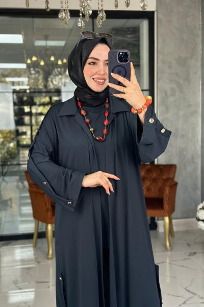 Leyla 3 lü Takım-Antrasit Antrasit