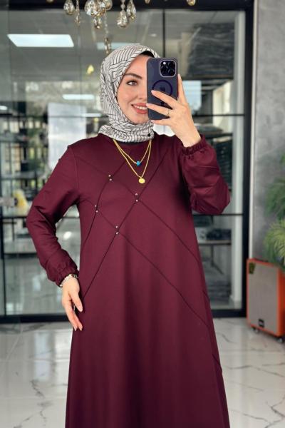 Mariye Elbise-Bordo Bordo