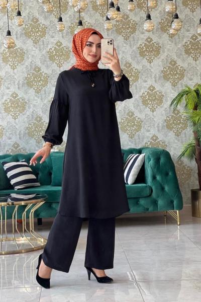 Meral Takım Siyah Siyah