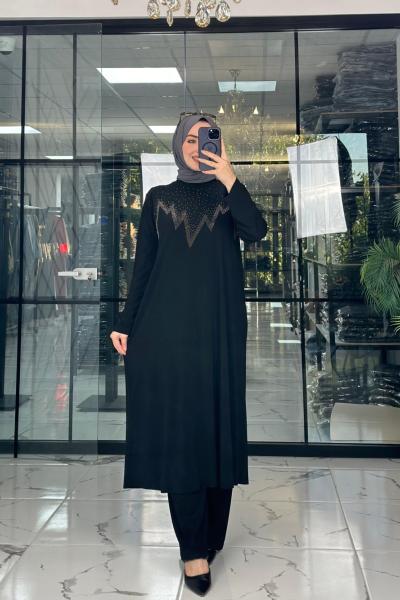 Meram Pantolon Takım Siyah Siyah