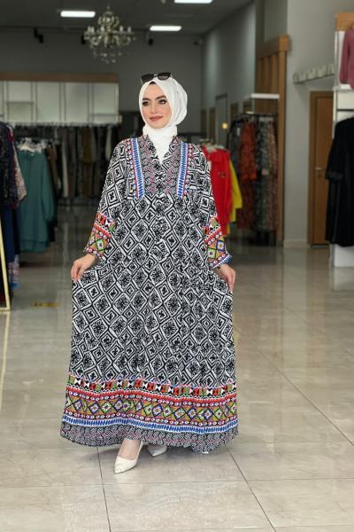 Miraç Elbise Siyah Siyah