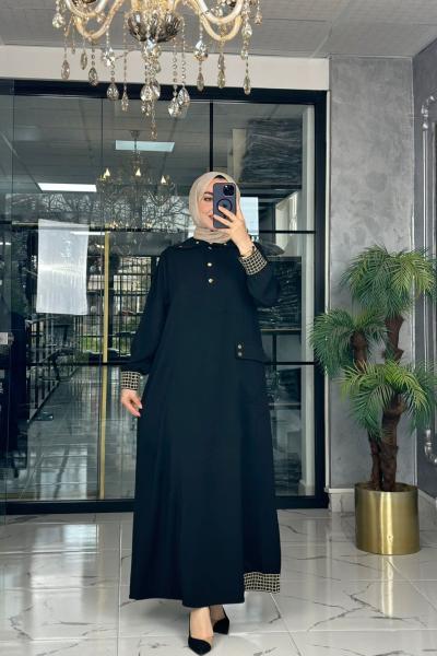 Nergiz Elbise-Siyah Siyah