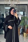 Neşe Abaya Siyah Siyah