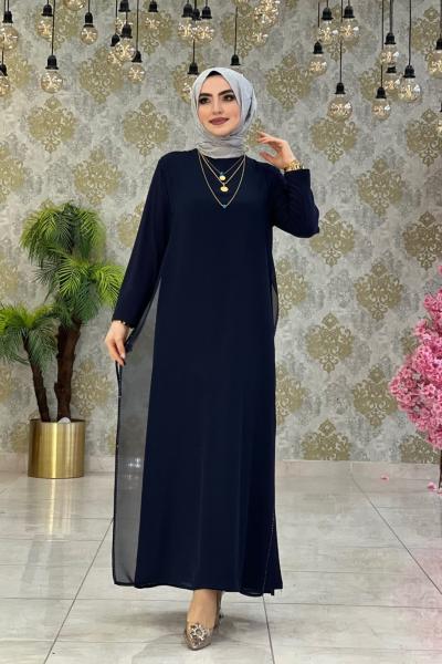 Nesli Elbise Lacivert Lacivert