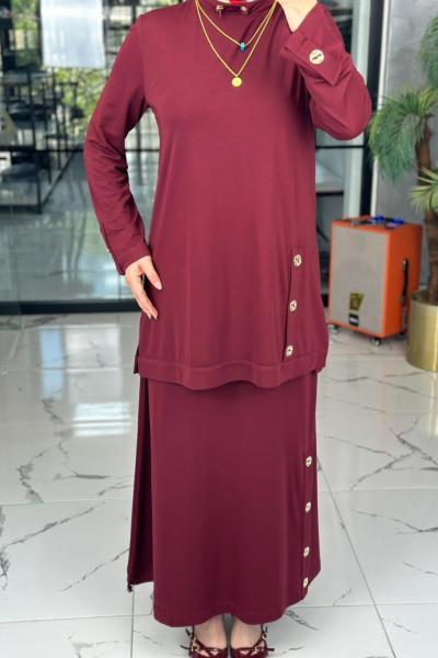 Nimet Etek Takım-Bordo Bordo