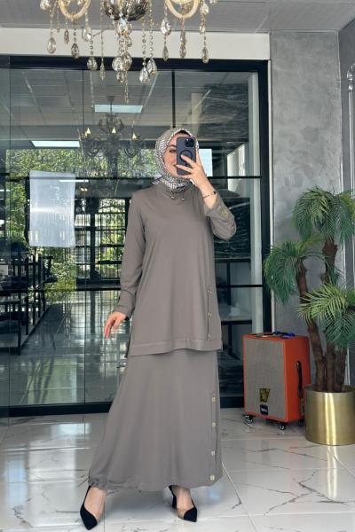 Nimet Etek Takım-Gri Gri