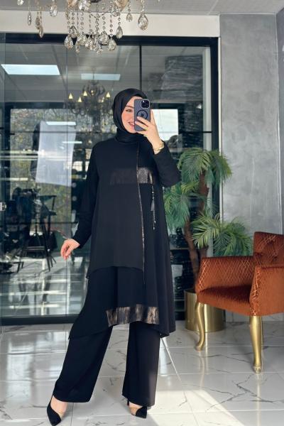 Özge Takım Siyah Siyah