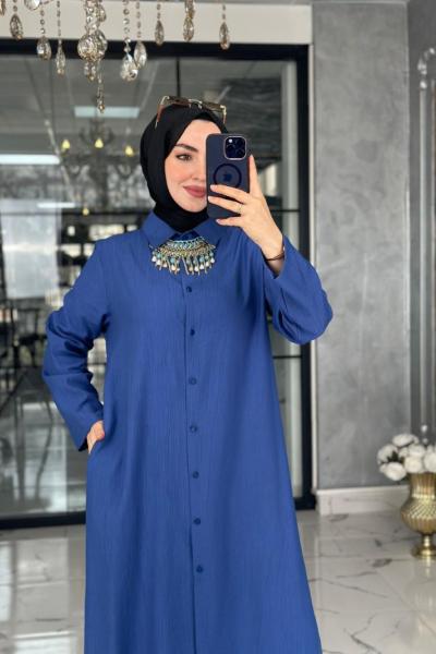 Pınar Pantolon Takım-Mavi mavi indigo