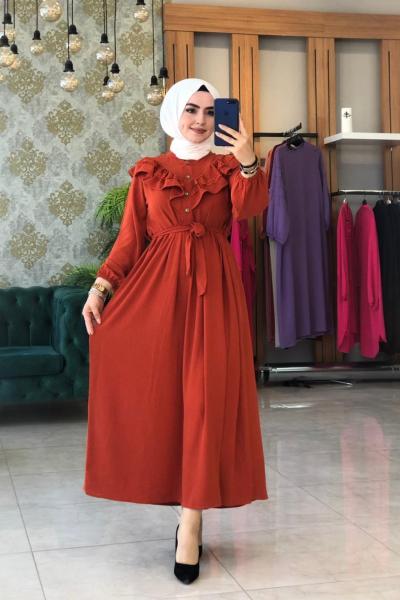 Prenses Elbise Kiremit Kiremit