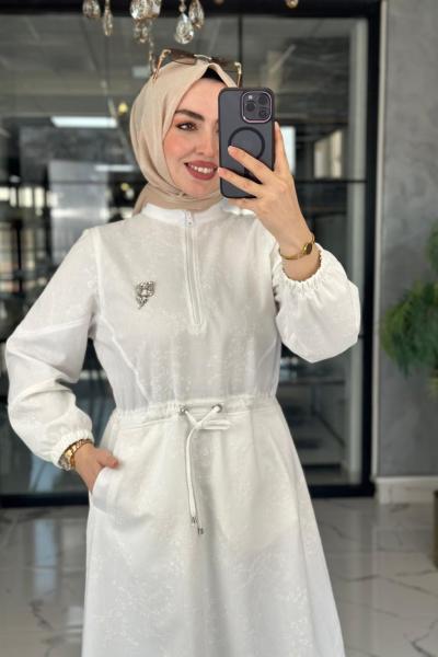 Reyhan Elbise-Beyaz Beyaz