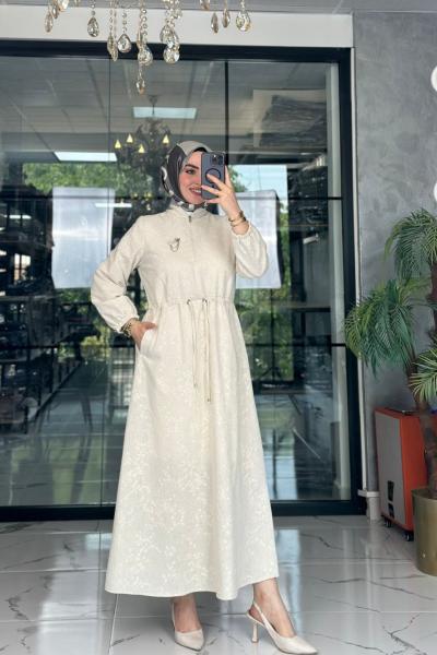 Reyhan Elbise-KREM Krem