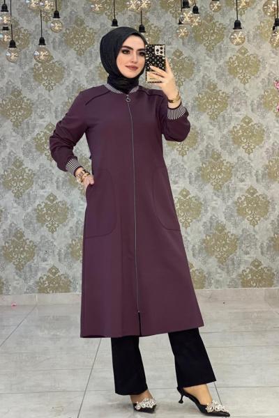 Ribanalı Kap Mürdüm Mürdüm