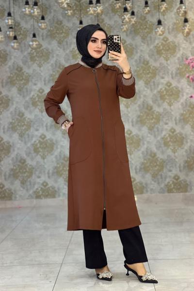 Ribanalı Kap Kahverengi Kahverengi