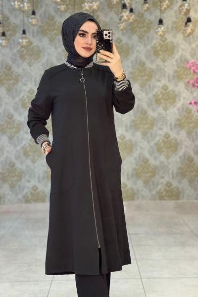 Ribanalı Kap Siyah Siyah