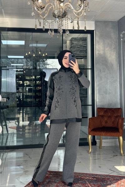 Sacide Takım Gri Gri