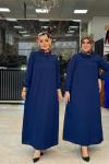 Sema Elbise Gece Mavisi Mavi Geçişli