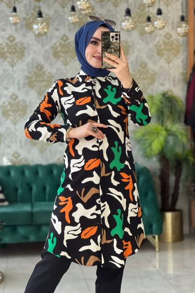 Semra Gömlek Siyah Siyah