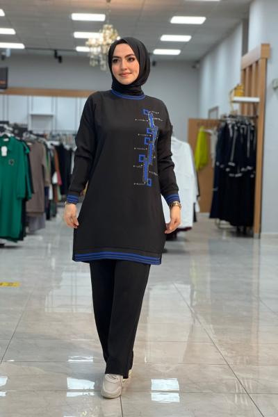 Senem Takım Saks Mavisi Saks Mavisi