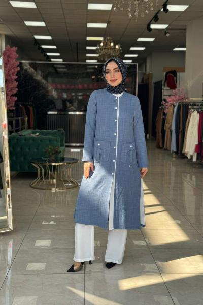 Setenay İkili Takım İndigo mavi indigo