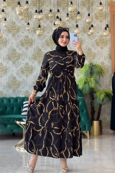 Şeyma Elbise Siyah Siyah