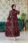Şeyma Elbise Bordo Bordo