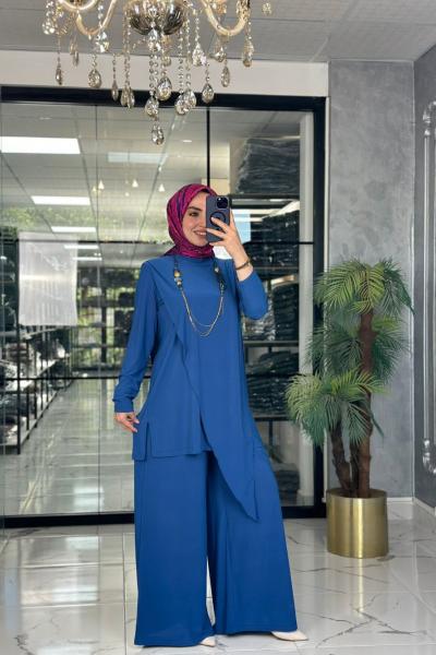 Seyran Takım-İndigo mavi indigo