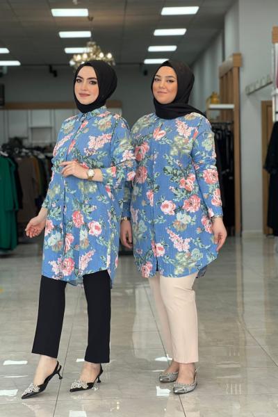 Tunik Gömlek Bebe Mavisi Bebe Mavisi