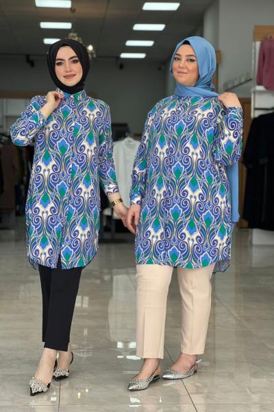 Tunik Gömlek Saks Mavisi Saks Mavisi