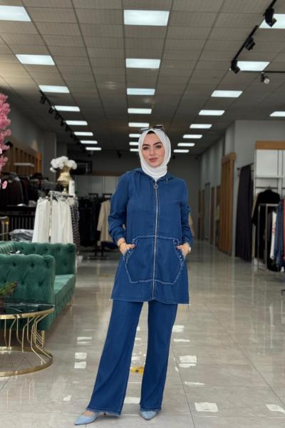 Yare İkili Takım Koyu Mavi koyu kot