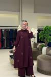 Yasmin Takım Bordo Bordo
