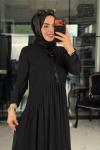 Yelda Elbise Siyah Siyah