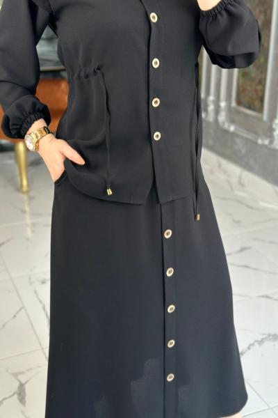 Zerda Etek Takım-Siyah Siyah