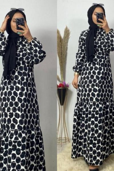 Aerobin Elbise  Siyah Beyaz