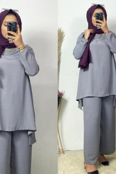 Aerobin Pantolon Tunik Takım Gri Gri