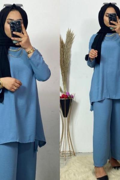 Aerobin Pantolon Tunik Takım İndigo  Mavi