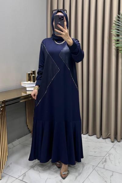 Afra Abiye Elbise Lacivert  Lacivert