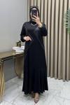 Afra Abiye Elbise Siyah Siyah