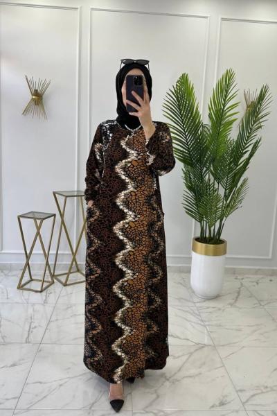 Afra Elbise Kahve  Kahverengi