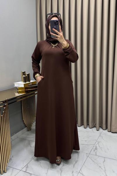 Ahsen Elbise Kahve Kahverengi