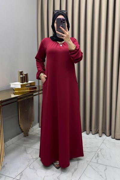 Ahsen Elbise Bordo Bordo