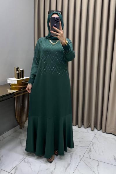 Aleyna Abiye Elbise Zümrüt  Zümrüt