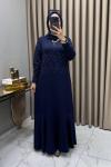 Aleyna Abiye Elbise Lacivert  Lacivert