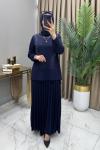 Alya Taşlı Takım Lacivert  Lacivert