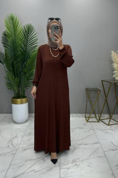 Arşin Bürümcük Elbise Kahve Acı Kahve