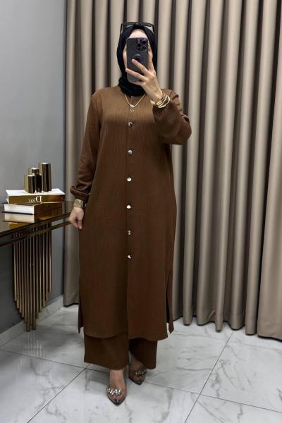 Arzu Takım Kahve Kahverengi