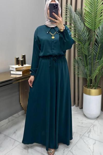 Asel Etekli Takım Petrol Yeşili  Petrol Yeşili