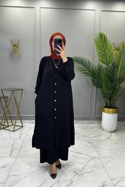 Asel Takım Siyah Siyah