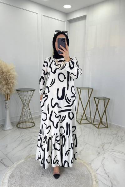 Asenat Elbise Beyaz Beyaz