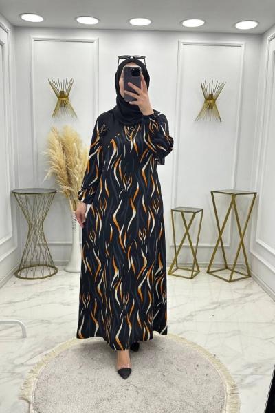 Asiye Elbise Siyah  Siyah